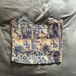 Miaou newspaper print corset